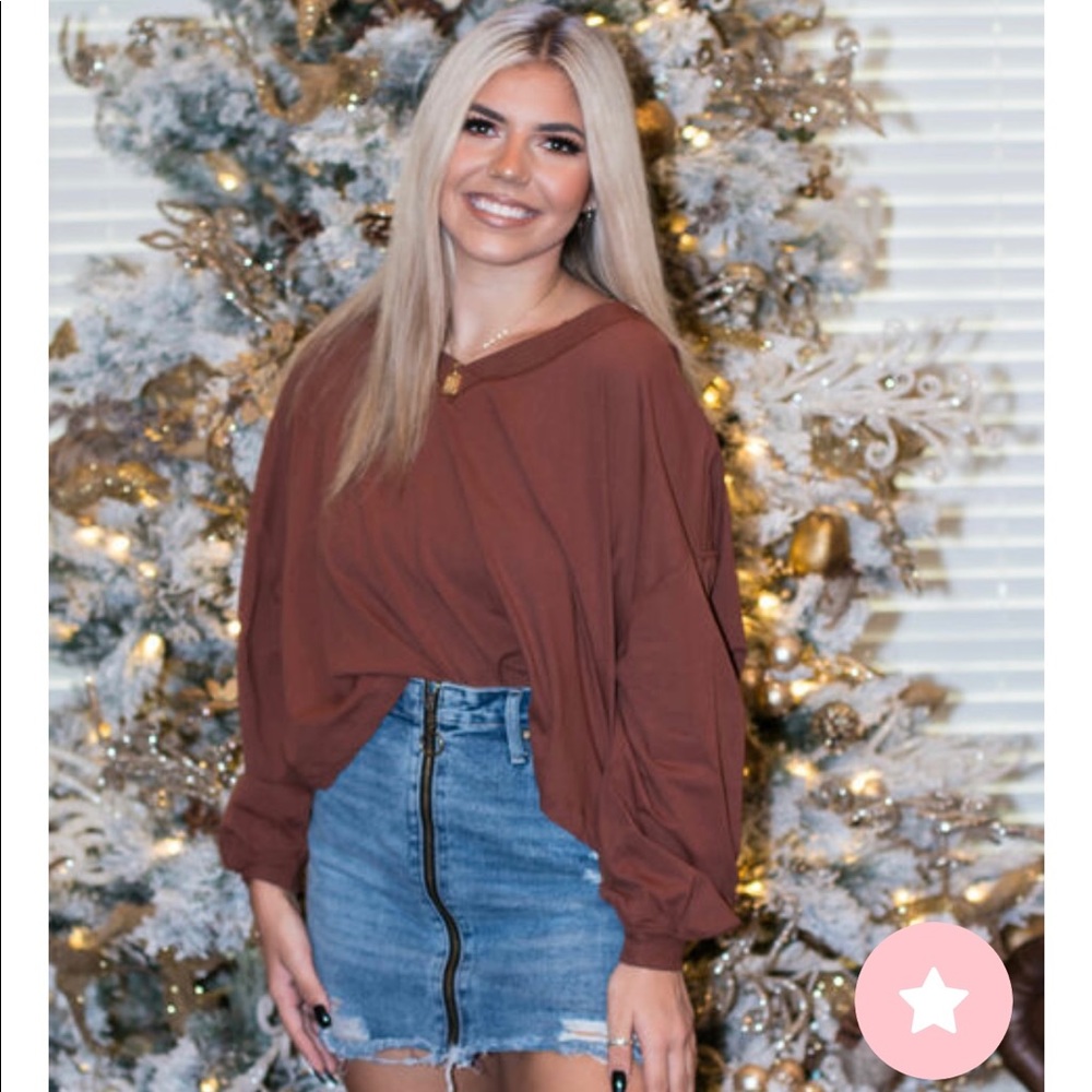 Anne Margaret V Neck Long Sleeve Crop Top - NWT